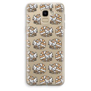 Slapende poes: Samsung Galaxy J6 (2018) Transparant Hoesje