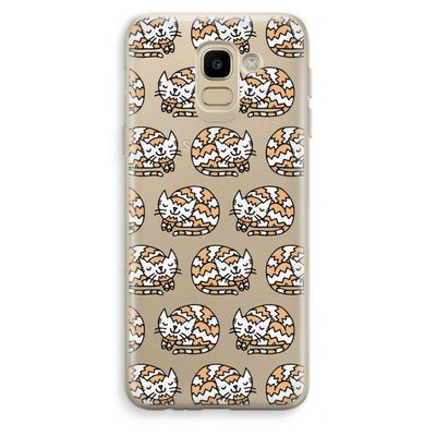 Slapende poes: Samsung Galaxy J6 (2018) Transparant Hoesje