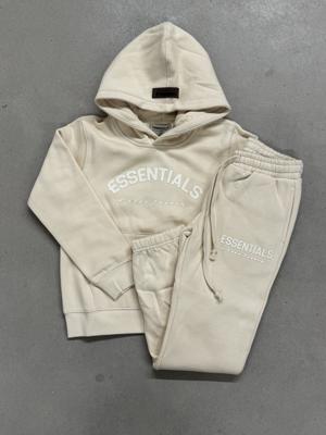 Cou7ure Essentials Basic Curve Trainingspak Kids Beige - Maat 128 - Kleur: Beige | Soccerfanshop