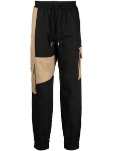 Feng Chen Wang pantalon colour block à lien de resserrage - Noir