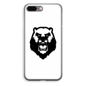 Angry Bear (white): iPhone 8 Plus Transparant Hoesje