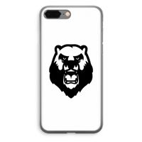Angry Bear (white): iPhone 8 Plus Transparant Hoesje