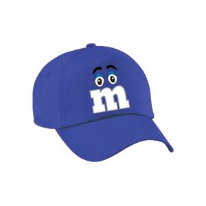 Verkleed pet voor kinderen - letter M - blauw - unisex - carnaval - themafeest