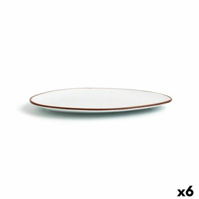Dinerbord Ariane Terra Driehoekig Beige Keramisch Ø 29 cm (6 Stuks)