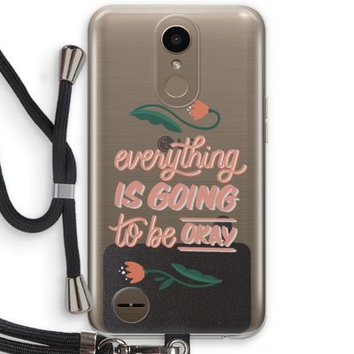 Optimistic flower girl: LG K10 (2017) Transparant Hoesje met koord