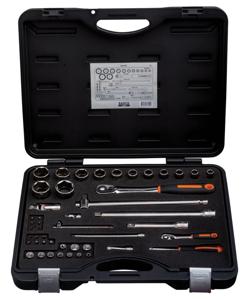 Bahco Doppenset 1/4" en 1/2" | omkeerbare ratel | zeskant | metrisch - 47-delig - koffer - 7847SS