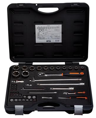 Bahco Doppenset 1/4" en 1/2" | omkeerbare ratel | zeskant | metrisch - 47-delig - koffer - 7847SS