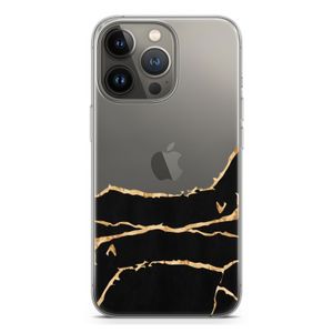 Gouden marmer: iPhone 13 Pro Transparant Hoesje