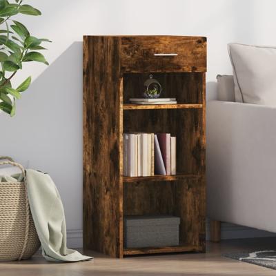 Dressoir 40x42,5x93 cm bewerkt hout gerookt eikenkleurig