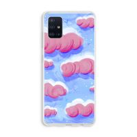 Roze wolken met vogels: Galaxy A51 4G Transparant Hoesje