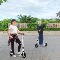 Sport Scooter met Aluminium Dek 3 Verstelbare Handvat Bar Instap Scooter met Riemen Duurzame en Opvouwbare Stunt Complete Trick Scooter