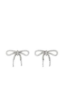 Balenciaga boucles d'oreilles Ribbon à ornements en cristal - Argent