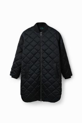 Lang gewatteerd bomberjack - BLACK - S