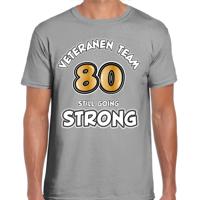 Cadeau T-shirt voor heren - veteranen team - grijs - verjaardag - 80 jaar