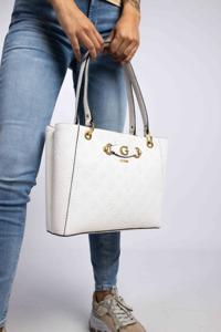 Guess Izzy Peony Tote Tas Dames Wit - Maat One Size - Kleur: Wit | Soccerfanshop