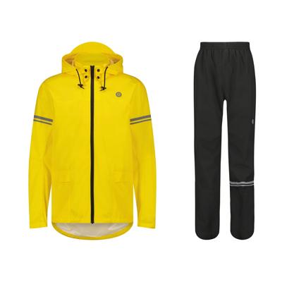 AGU Original Regenpak Essential - Geel Zwart - XXXL - Waterdicht