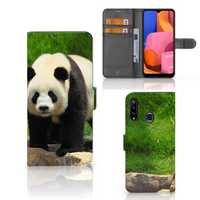 Samsung Galaxy A20s Telefoonhoesje met Pasjes Panda