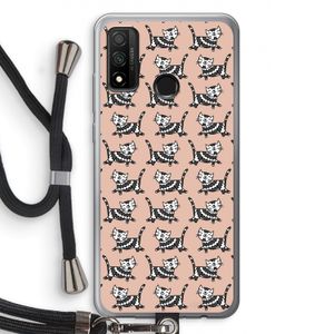 Zwarte poes: Huawei P Smart (2020) Transparant Hoesje met koord