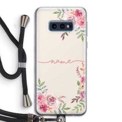 Rozen: Samsung Galaxy S10e Transparant Hoesje met koord