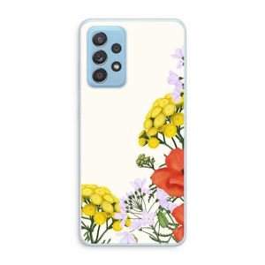 Wilde bloemen: Samsung Galaxy A73 Transparant Hoesje