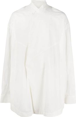 Julius chemise en coton à fermeture dissimulée - Blanc