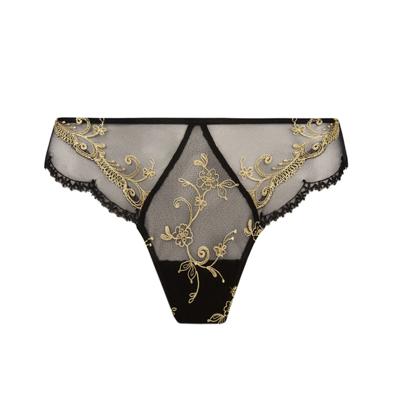 Lise Charmel Lingerie Slips Deesse en Glam String zwart/goud ACH0015