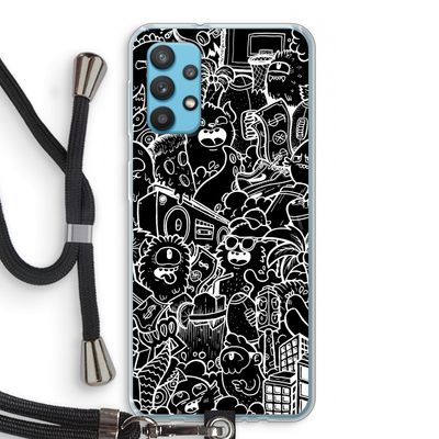 Vexx Black City : Samsung Galaxy A32 4G Transparant Hoesje met koord