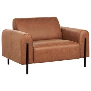 Beliani ASKIM - Fauteuil-Bruin-Polyester