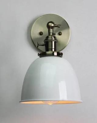 Wandlamp industrieel &apos;Henry&apos; E27 fitting met schakelaar-Wit