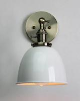 Wandlamp industrieel &apos;Henry&apos; E27 fitting met schakelaar-Wit