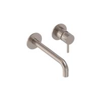 Inbouw Wastafelmengkraan MAY Stilo Geborsteld Nickel PVD
