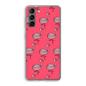 Flamingo: Samsung Galaxy S21 Transparant Hoesje