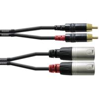 Cordial CFU 1.5 MC audio kabel 1,5 m 2 x RCA 2 x XLR (3-pin) Zwart - thumbnail