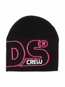 Gcds Kids bonnet à logo imprimé - Noir