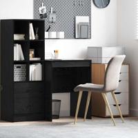 Bureau Zwart eiken 60 x 50 x 76 cm Bewerkt hout