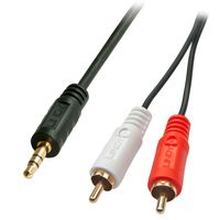 Lindy 35687 audio kabel 20 m 2 x RCA 3.5mm Zwart - thumbnail