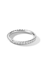 David Yurman bague Cable Collectibles en or blanc 18ct sertie de diamants - Argent - thumbnail