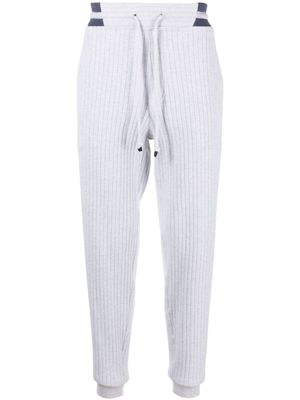 Brunello Cucinelli pantalon de jogging en velours côtelé - Gris