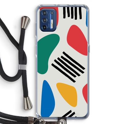 Illustratieve pop 1: Motorola Moto G9 Plus Transparant Hoesje met koord