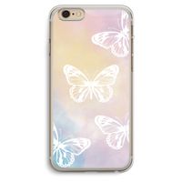 White butterfly: iPhone 6 Plus / 6S Plus Transparant Hoesje