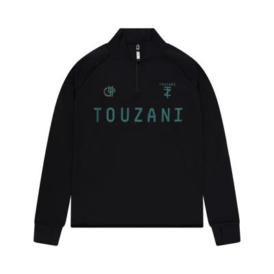 Touzani Platinum Trainingstrui 1/4-Zip Kids Zwart Groen