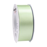 1x Luxe hobby/decoratie pastel groene satijnen sierlinten breed 4 cm/40 mm x 25 meter