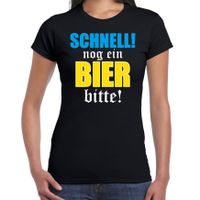 Apres-ski t-shirt wintersport noch ein bier bitte! zwart voor dames - thumbnail