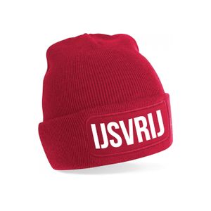 IJsvrij muts unisex one size - rood