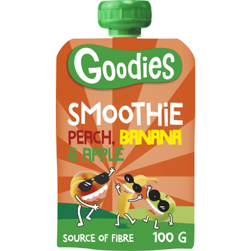 Goodies Knijpfruit Smoothie Perzik, Banaan & Appel 100 g bij Jumbo