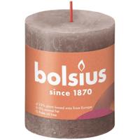 Bolsius kaars rustiek 7x8 cm taupe