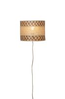 GOOD&MOJO Wandlamp 'Langkawi' Bamboe, 32cm, kleur Naturel/Bruin