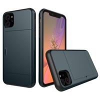 Schokbestendig robuuste Armor beschermhoes met kaartsleuf voor iPhone 11 (marineblauw) Schokbestendig robuuste Armor beschermhoes met kaartsleuf voor iPhone 11 (marineblauw)