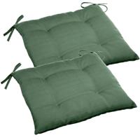 Set van 2x stuks hesperide tuinstoelkussen - olijf groen - uv-bestendig - 40x4 cm Set van 2x stuks hesperide tuinstoelkussen - olijf groen - uv-bestendig - 40x4 cm