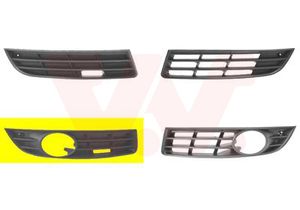 Ventilatiegrille, bumper ** Equipart ** VAN WEZEL, Inbouwplaats: Rechts voor, u.a. für VW